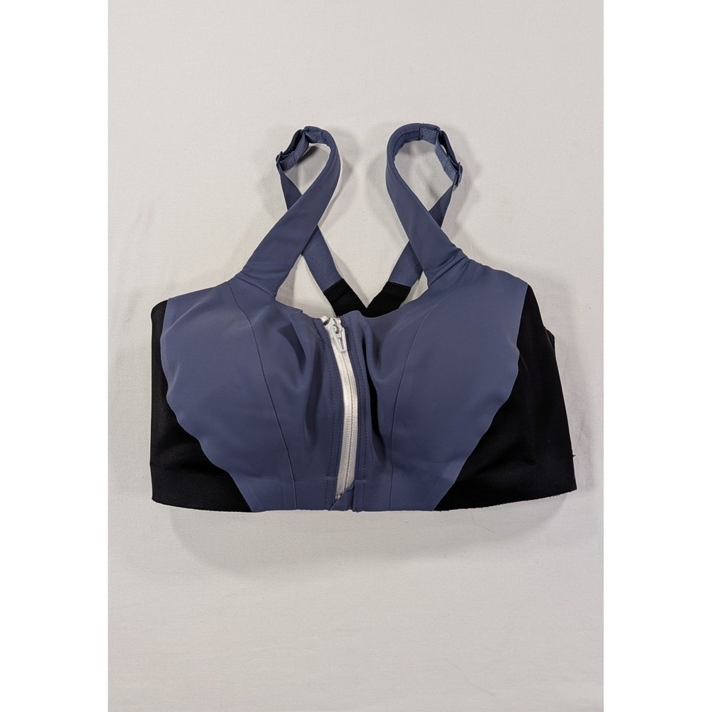 Victorias Secret Knockout Front-Close Sport Bra Blue Black 32DDD Maximum Support